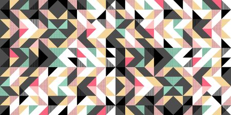 Triangle colorful pattern background for fashion textile print. Good for pillow, carpet, and blanket...