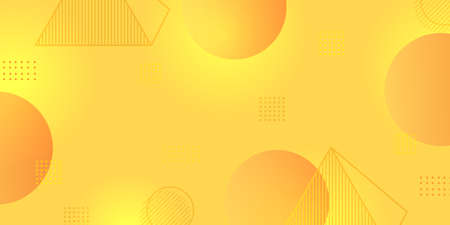 Gradient geometric shape background, yellow colors shape modern design.のイラスト素材