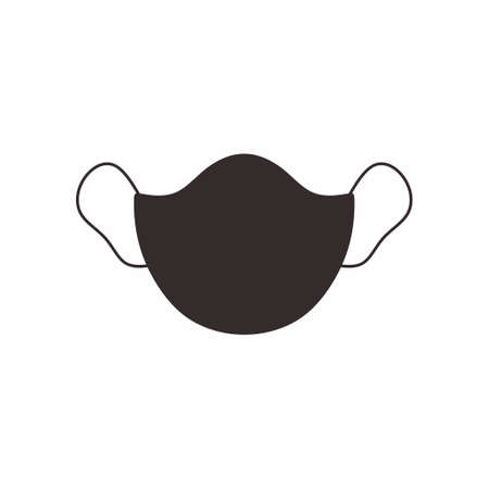 Safety mask for engineer in flat element style isolated on white backgroundのイラスト素材