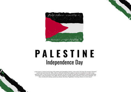 Save Palestine template background. Indeoendent Day. Free Palestine flag wallpaper, flyer, t shirt design, banner isolated on white background. Vector illustrationのイラスト素材