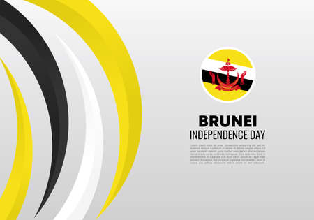 Brunei independence day background banner poster for celebration on February 23 rd.のイラスト素材