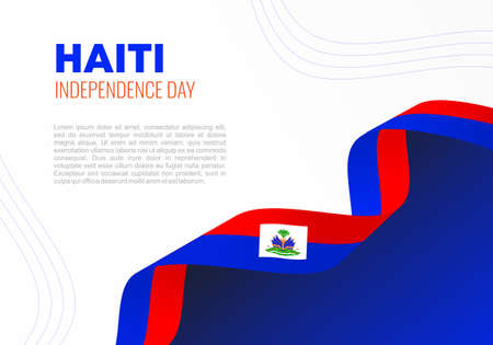 Haiti independence day background banner poster for celebration on January 1 st.のイラスト素材