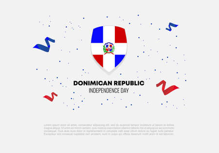 Dominican independence day background banner poster for national celebration on February 27 th.のイラスト素材