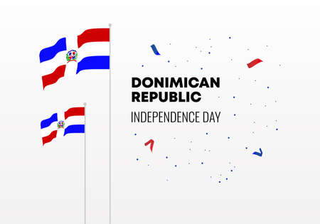 Dominican independence day background banner poster for national celebration on February 27 th.のイラスト素材