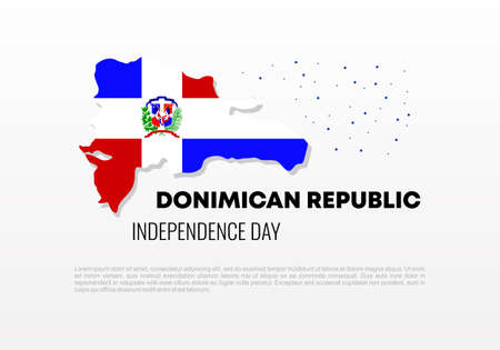 Dominican independence day background banner poster for national celebration on February 27 th.のイラスト素材