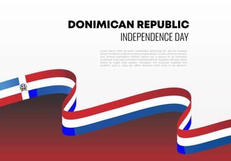 Dominican independence day background banner poster for national celebration on February 27 th.のイラスト素材