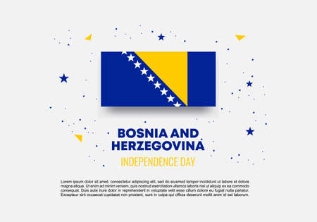 Bosnia Herzegovina independence day background banner poster for national celebration on March 1 st.のイラスト素材