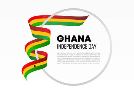Ghana independence day background banner poster for national celebration on March 6.のイラスト素材