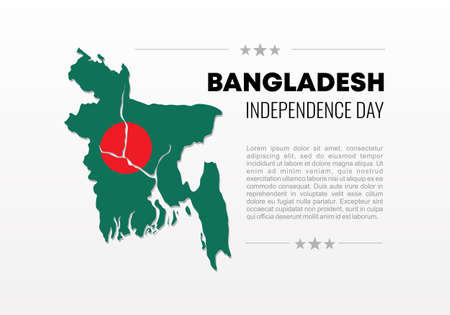 Bangladesh independence day background banner poster for national celebration on March 26.のイラスト素材