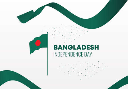 Bangladesh independence day background banner poster for national celebration on March 26.のイラスト素材