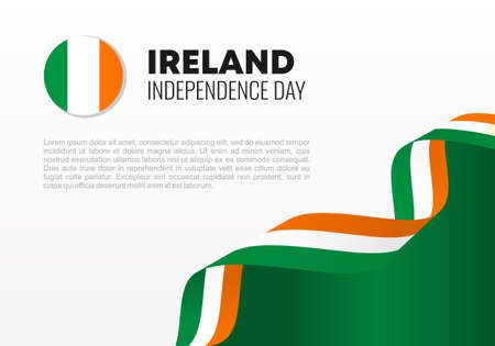 Ireland independence day background banner poster for national celebration.のイラスト素材