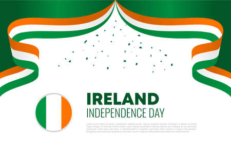 Ireland independence day background banner poster for national celebration.のイラスト素材