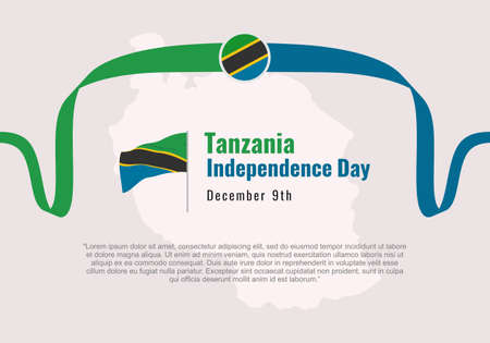 Tanzania Independence day background banner or poster for national celebration.のイラスト素材