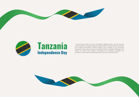 Tanzania Independence day background banner or poster for national celebration.のイラスト素材