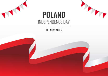 Poland Independence day background banner for national celebration.のイラスト素材