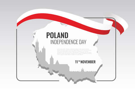 Poland Independence day background banner for national celebration.のイラスト素材