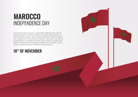 Morocco Independence day background for national celebration.のイラスト素材