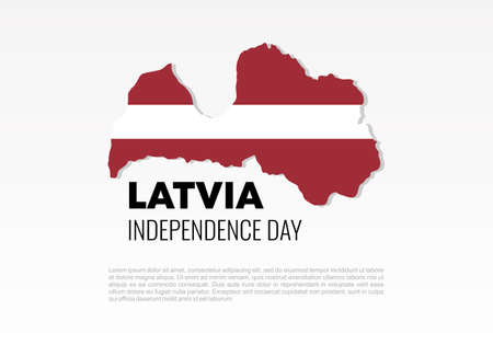 Latvia independence day background poster for national celebration on november 18 th.のイラスト素材