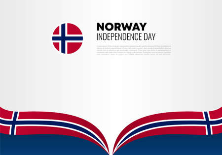 Norway Independence day background banner poster for national celebration on may 17 th.のイラスト素材
