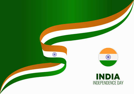 India Independence day background banner poster for national celebration on August 15 th.のイラスト素材