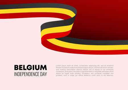 Belgium Independence day background banner poster for national celebration on July 21 st.のイラスト素材
