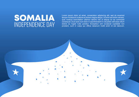 Somalia independence day background banner poster for national celebration on July 1 st.のイラスト素材