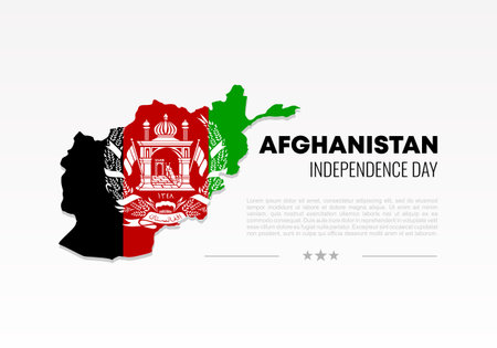 Afghanistan Independence day background banner poster for national celebration on august 19 th.のイラスト素材