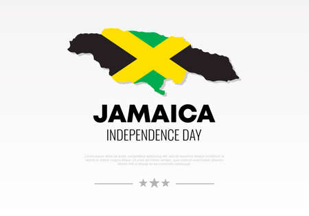 Jamaica Independence day background banner poster for national celebration on august 6.のイラスト素材
