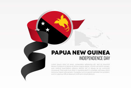 Papua New Guinea Independence day background banner poster for national celebration on September 16.のイラスト素材