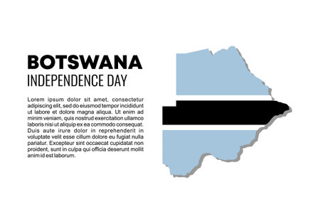 Botswana Independence day background for national celebration on September 30.のイラスト素材
