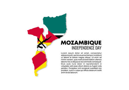 Mozambique independence day background banner poster for national celebration on June 25 th.のイラスト素材
