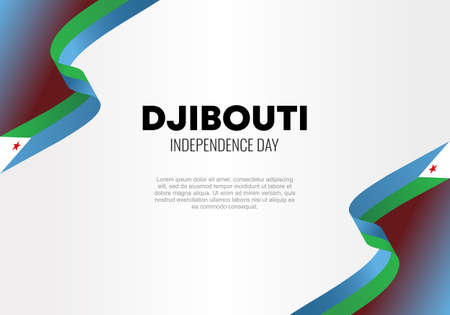 Djibouti independence day background banner poster for national celebration on june 27 and 28.のイラスト素材