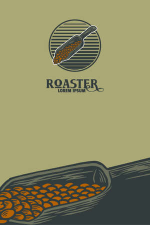 coffee bean vector illustrationのイラスト素材