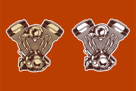 engine motor vector illustration cartoon styleのイラスト素材