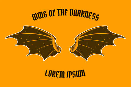 dragon wing card poster vector illustrationのイラスト素材