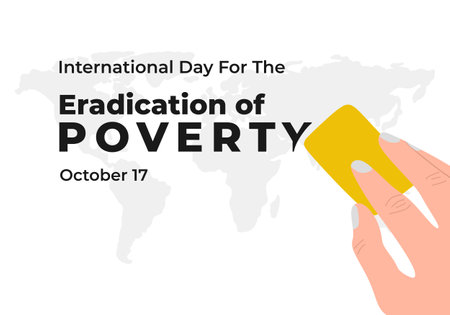 International day for the Eradication of Poverty poster on october 17.のイラスト素材