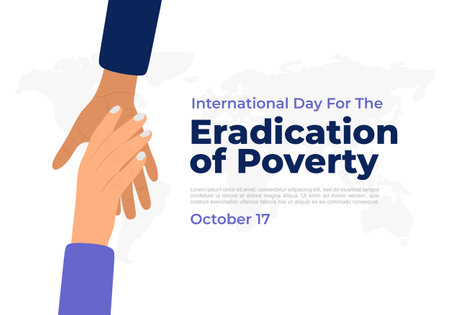International day for the Eradication of Poverty poster on october 17.のイラスト素材