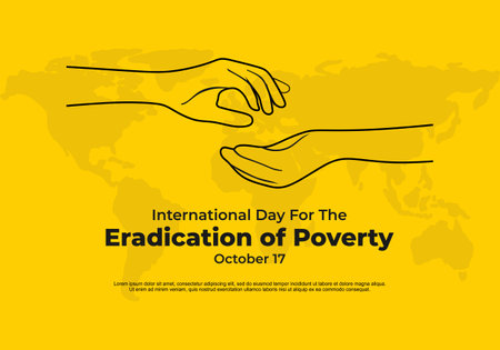 International day for the Eradication of Poverty poster on october 17.のイラスト素材