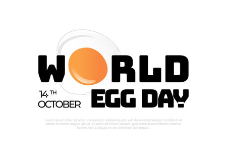 World egg day background banner poster with big egg.のイラスト素材