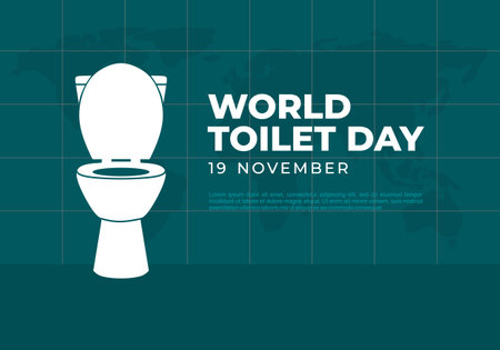 World toilet day background celebrated on november 19.のイラスト素材