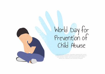 World day for prevention of child abuse background.のイラスト素材