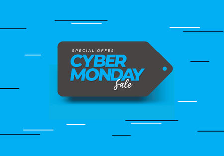 Cyber monday background celebrated on November 28.のイラスト素材