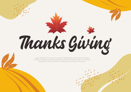 Happy thanks giving day background celebrated on November 24.のイラスト素材