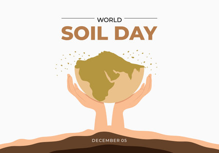 World soil day background celebrated on december 5.のイラスト素材