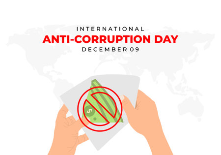 International anti corruption day celebrated on december 9.のイラスト素材