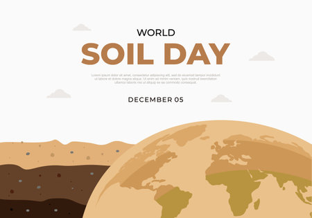World soil day background celebrated on december 5.のイラスト素材
