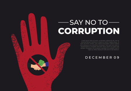 International anti corruption day celebrated on december 9.のイラスト素材