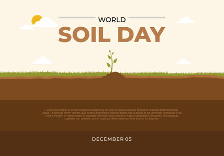 World soil day background celebrated on december 5.のイラスト素材