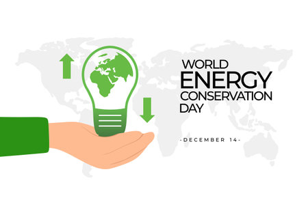 National energy conservation day background celebrated on december 14.のイラスト素材