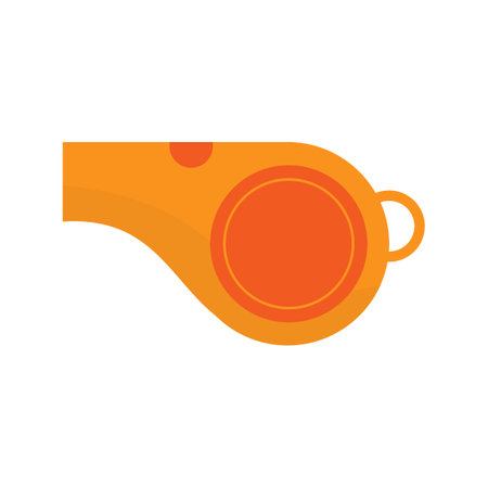 Soccer football with orange whistle elements with isolated on white background.のイラスト素材